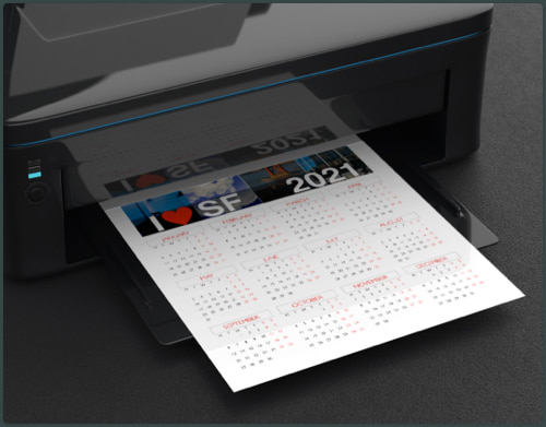 Printed calendar