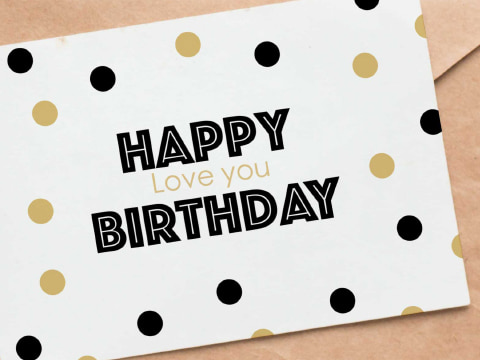 Birthday greeting card