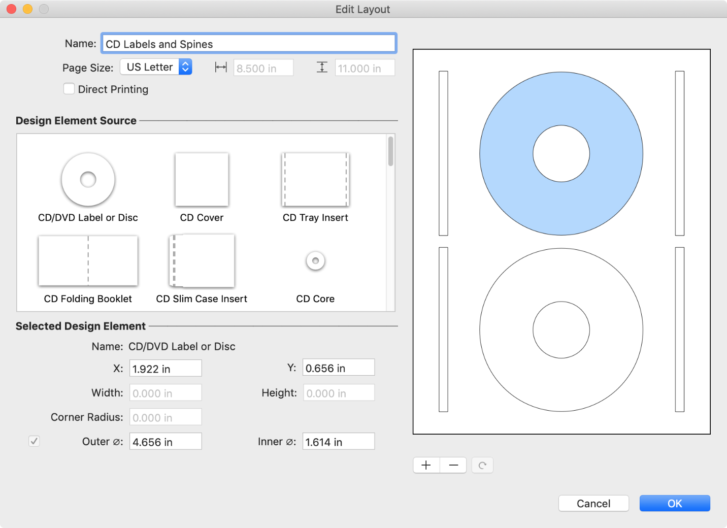 Custom layout editor